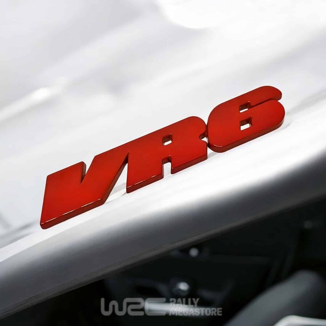 EMBLEME VR6 ROUGE AUTOCOLLANT POUR VOLKSWAGEN GOLF